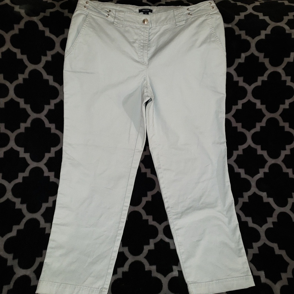 Nautica Gray khaki ankle pants